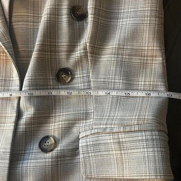 Rachel-Zoe Vest Women's Cream and Blue Waistcoats Size Medium Designer - Picture 8 of 8